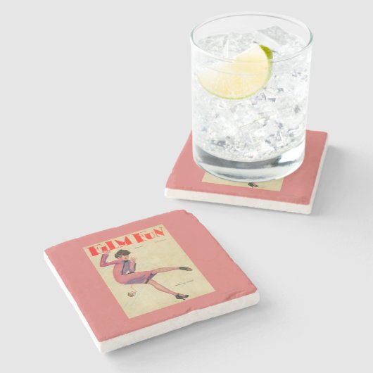 Dessous-de-verre En Pierre Couverture de magazine d'amusement de film (Côté)