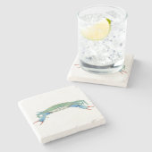 Dessous-de-verre En Pierre Crabe bleu (Côté)