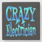 Dessous-de-verre En Pierre Crazy Electricien (Devant)