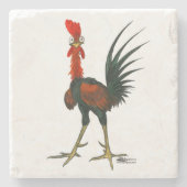 Dessous-de-verre En Pierre Crazy rooster (Devant)