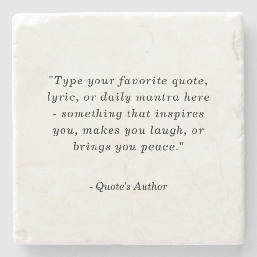 Dessous-de-verre En Pierre Create a Poster with Your Own | Favorite Quote (Devant)
