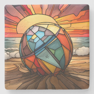 Dessous-de-verre En Pierre Créez Votre Propre Balle de Plage Prismatique en V