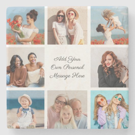 Dessous-de-verre En Pierre Créez votre propre collection de photos 8 Ajouter  (Devant)