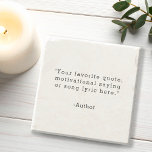 Dessous-de-verre En Pierre Créez votre propre devis<br><div class="desc">Créez votre propre dessous de verre de devis personnalisé. Caractéristiques minimaliste typographie de machine à écrire.</div>