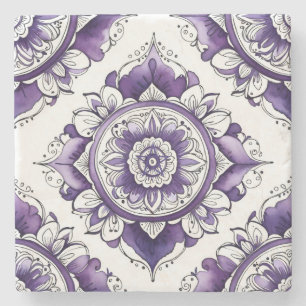 Dessous-de-verre En Pierre Créez Votre Propre Mandala Talavera Deep Purple