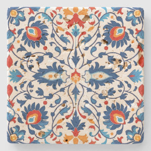 Dessous-de-verre En Pierre Créez Votre Propre Méditerranéen Rouge Bleu Jaune