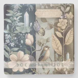 Dessous-de-verre En Pierre Créez Votre Propre Papillon Oiseau Floral Botaniqu