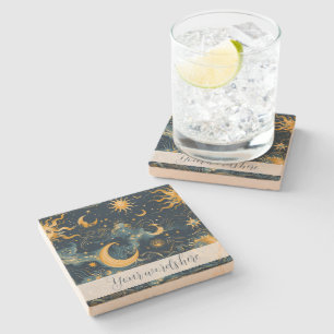 Dessous-de-verre En Pierre Créez Votre Propre Soleil et Lune Célestes Nostalg