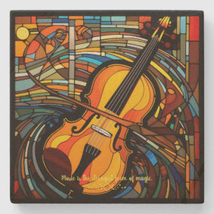 Dessous-de-verre En Pierre Créez votre propre violon de coucher de soleil d'a