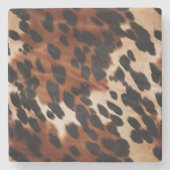 Dessous-de-verre En Pierre Crème Brown noir (Devant)