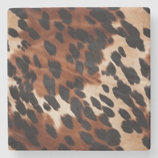 Dessous-de-verre En Pierre Crème Brown noir (Devant)