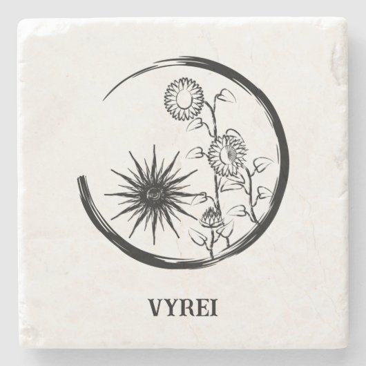 Dessous-de-verre En Pierre Crest (Devant)