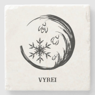 Dessous-de-verre En Pierre Crest d'hiver
