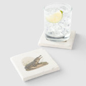 Dessous-de-verre En Pierre Crocodile (Côté)