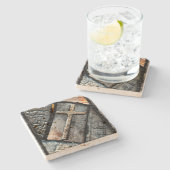 Dessous-de-verre En Pierre Croix de la protection (Côté)