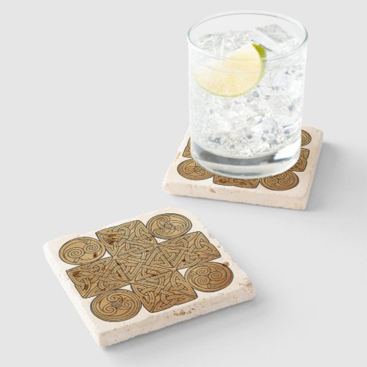 Dessous-de-verre En Pierre Croix de nouage celtique (Côté)