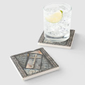 Dessous-de-verre En Pierre Croix de protection (Côté)