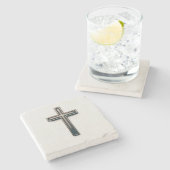 Dessous-de-verre En Pierre Croix religieuse (Côté)