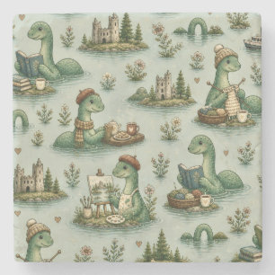 Dessous-de-verre En Pierre Cryptides confortables Nessie Monstre du Loch Ness