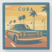 Dessous-de-verre En Pierre Cuba (Devant)