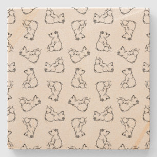 Dessous-de-verre En Pierre Cubes d'ours Vintages adorables COULEUR GLOBAL