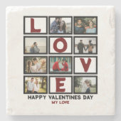 Dessous-de-verre En Pierre Custom Love Happy Valentines Day 8 Collage photo (Devant)