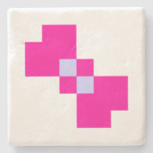 Dessous-de-verre En Pierre Cute 8 bits Pixel Bow (Devant)