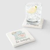 Dessous-de-verre En Pierre Cute Blue Kitchen Cake Mixer (Côté)