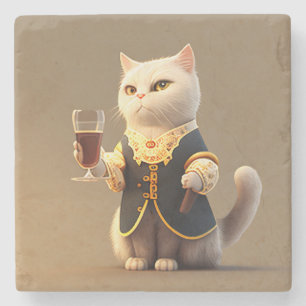 Dessous-de-verre En Pierre Cute domestique chat personnel, servante drôle Kit