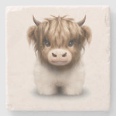 Dessous-de-verre En Pierre Cute Highlands Scottish Cow (Devant)