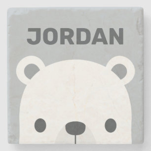 Dessous-de-verre En Pierre Cute Little Polar Bear