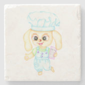 Dessous-de-verre En Pierre Cute Petit boulanger (Devant)