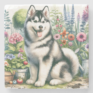 Dessous-de-verre En Pierre Cute Siberian Husky