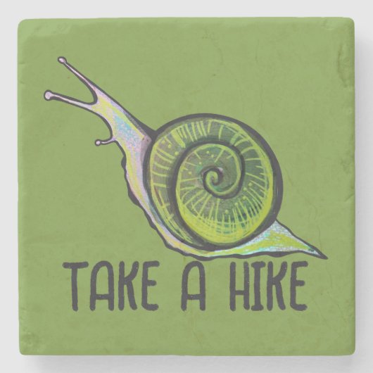 Dessous-de-verre En Pierre Cute Snail Art (Devant)