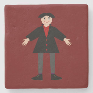 Dessous-de-verre En Pierre Cute Vampire Halloween