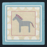 Dessous-de-verre En Pierre Cutout Zebra sur Arrière - plan crème<br><div class="desc">Ce zèbre coupé de Chariklia Zarris pâture sur un arrière - plan crème, enfermé dans une frontière rouge. Avec des reflets enflammés dans sa crinière et sa queue et un oeil éblouissant, ce zèbre est prêt à divertir vos enfants. Achetez cette impression et mettez-la dans la salle de jeux de...</div>