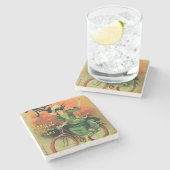 Dessous-de-verre En Pierre "Cycles de La Metropole", Marie et Cie. (lithium (Côté)