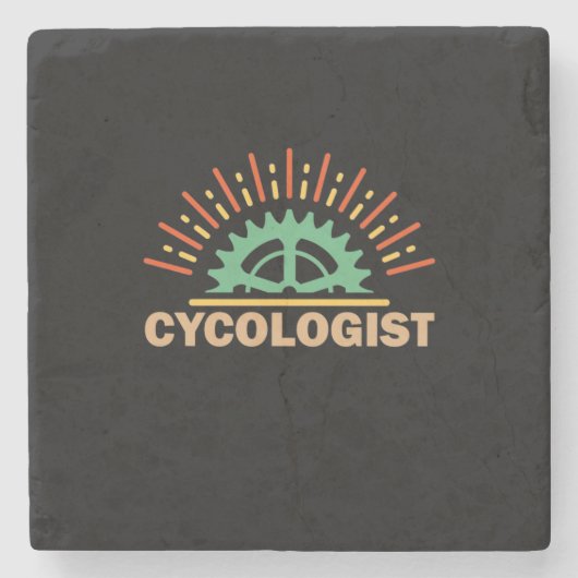 Dessous-de-verre En Pierre Cycologiste (Devant)