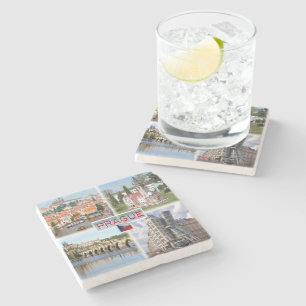 Dessous-de-verre En Pierre CZ Prague - Hôtel de Ville - Pont Charles