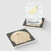 Dessous-de-verre En Pierre Da Vinci Vitruve (Côté)