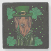 DESSOUS-DE-VERRE EN PIERRE DACHSHUND (Devant)