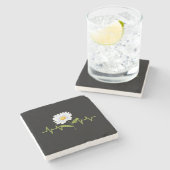 Dessous-de-verre En Pierre Daisy Heartbeat (Côté)