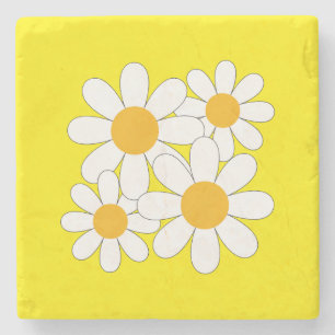Dessous-de-verre En Pierre Daisy Lumineuse et Audacieuse