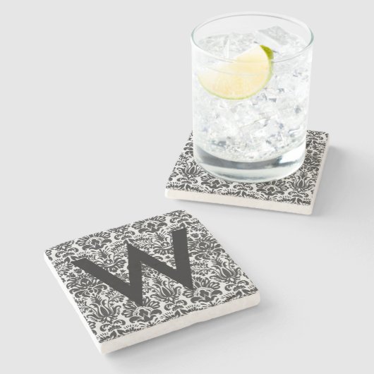 Dessous-de-verre En Pierre Damask Initial (Côté)