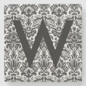 Dessous-de-verre En Pierre Damask Initial (Devant)