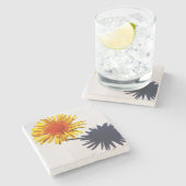 Dessous-de-verre En Pierre Dandelion and Shadow dessous de verre (Côté)