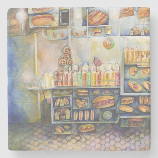 Dessous-de-verre En Pierre Dangereusement Proche De L'Amusement (Devant)