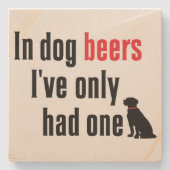 Dessous-de-verre En Pierre Dans les bières à chiens (Devant)