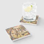 Dessous-de-verre En Pierre Dans L'Orchard D'Apple (Côté)
