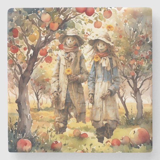 Dessous-de-verre En Pierre Dans L'Orchard D'Apple (Devant)